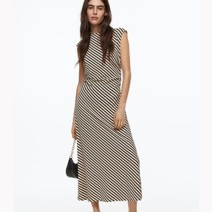 HM stripped gathered dress